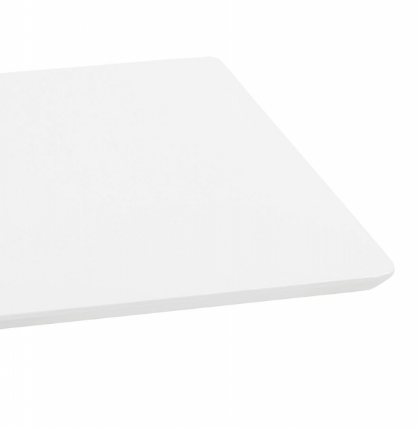 Masa dining alba Jock 180x90 cm MDF alb / picioare otel / talpa subtire, DT00910WH - Kokoon [3]