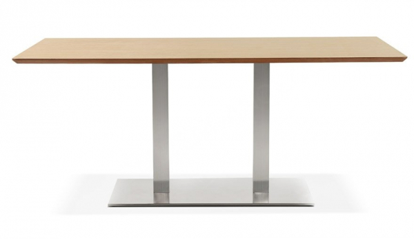 Masa de design Jock 180x90 cm MDF lemn natur / picioare otel / talpa subtire, DT00940NA - Kokoon [2]