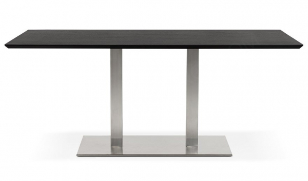 Masa de design Jock 180x90 cm MDF negru / picioare otel / talpa subtire, DT00930BL - Kokoon [2]