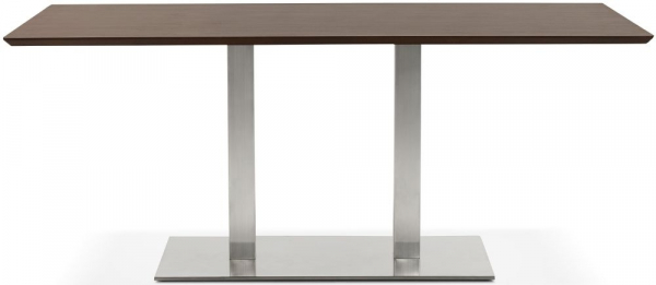 Masa de design Jock 180x90 cm MDF nuc / picioare otel / talpa subtire, DT00920WA - Kokoon [2]