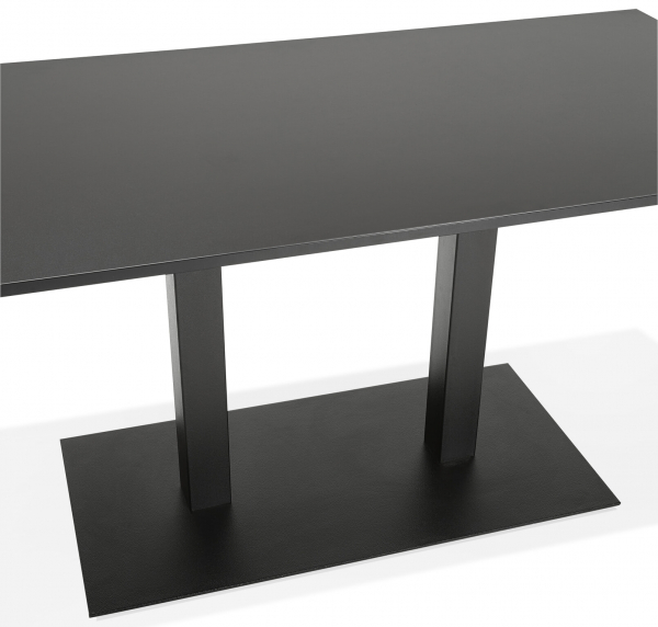 Masa de dining/living neagra Hugo 160x80 cm stil industrial / picioare negre metal, DT00780BL - Kokoon [6]