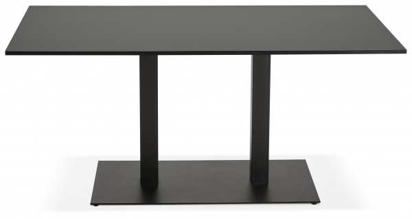 Masa de dining/living neagra Hugo 160x80 cm stil industrial / picioare negre metal, DT00780BL - Kokoon [2]