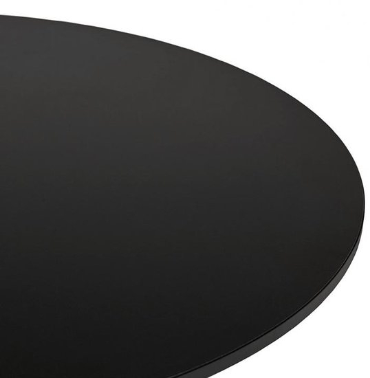 Masa living rotunda neagra Tyra 90 cm picior otel talpa subtire, blat pal melaminat, DT00730BL - Kokoon [3]