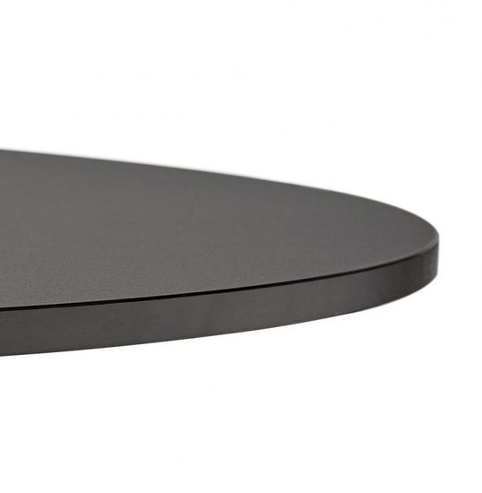 Masa living rotunda neagra Tyra 90 cm picior otel talpa subtire, blat pal melaminat, DT00730BL - Kokoon [4]