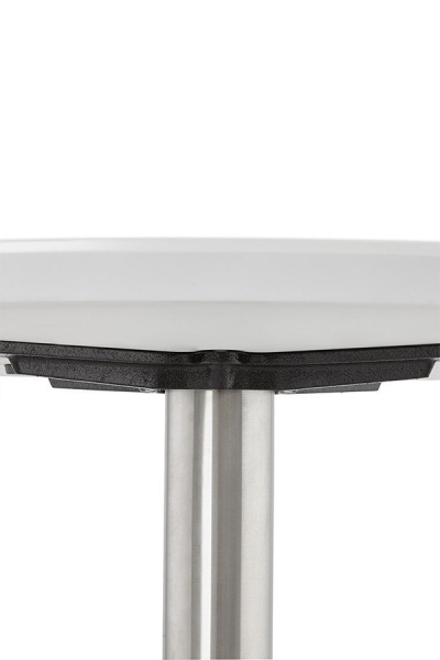 Masa rotunda living Venla 90 cm MDF alb, picior central otel talpa subtire, DT00740WH - Kokoon [2]