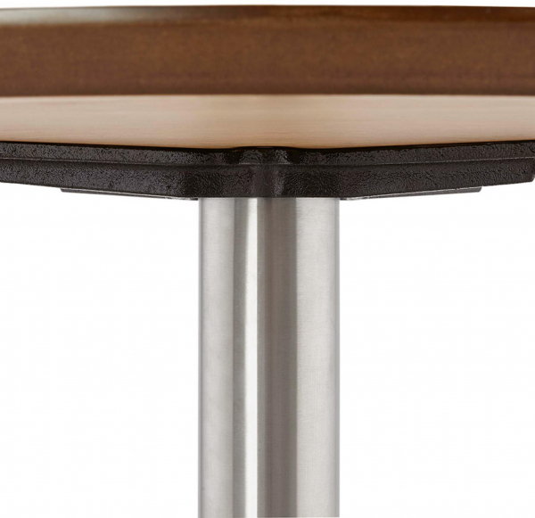 Masa dining rotunda Venla 90 cm MDF lemn natur, picior otel talpa subtire, DT00770NA - Kokoon [4]