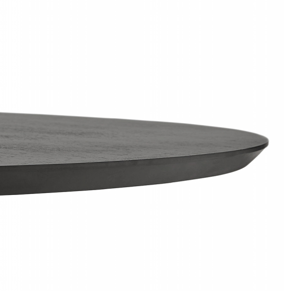 Masa dining rotunda Venla 90 cm MDF negru, picior otel talpa subtire, DT00760BL - Kokoon [3]