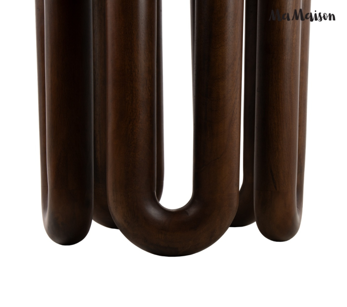 Masă de Dining Celta 120 118,5x118,5x76,5 cm, Maro - MaMaison [4]