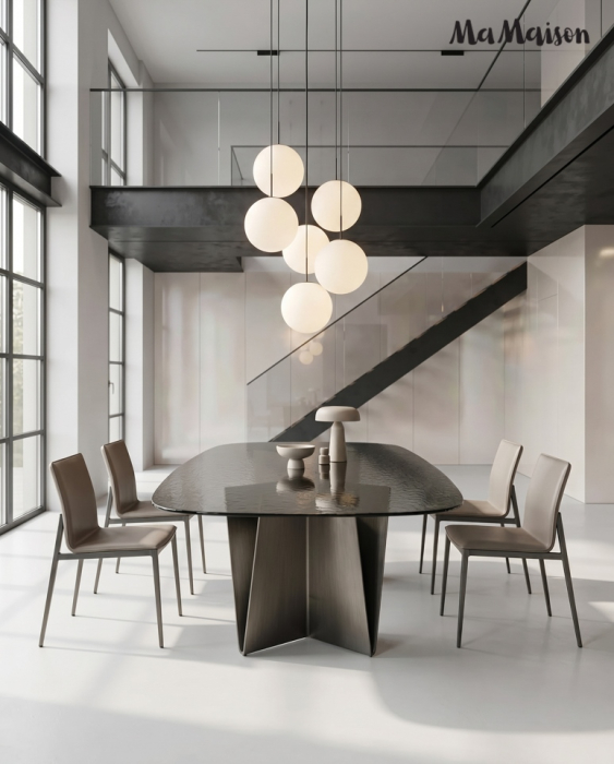 Masă de Dining Dune 240x120,5x75 cm, Negru - MaMaison [10]