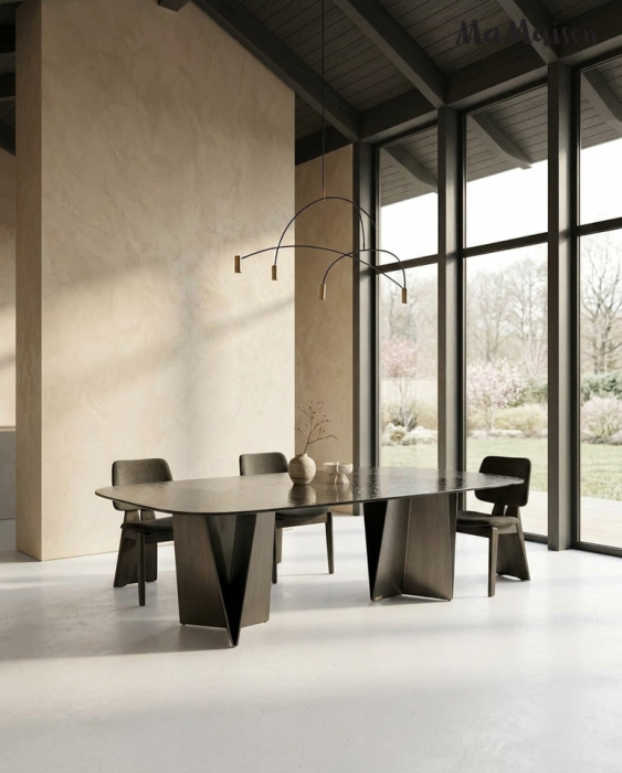 Masă de Dining Dune 240x120,5x75 cm, Negru - MaMaison [6]