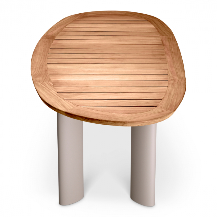   Masă de dining exterioară Free Form din tec natural 117217 EICHHOLTZ [4]