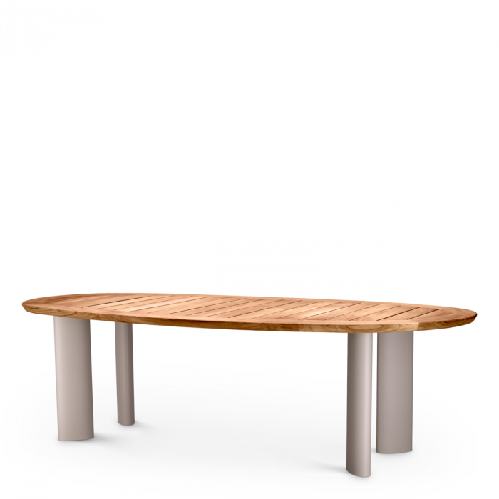   Masă de dining exterioară Free Form din tec natural 117217 EICHHOLTZ [5]