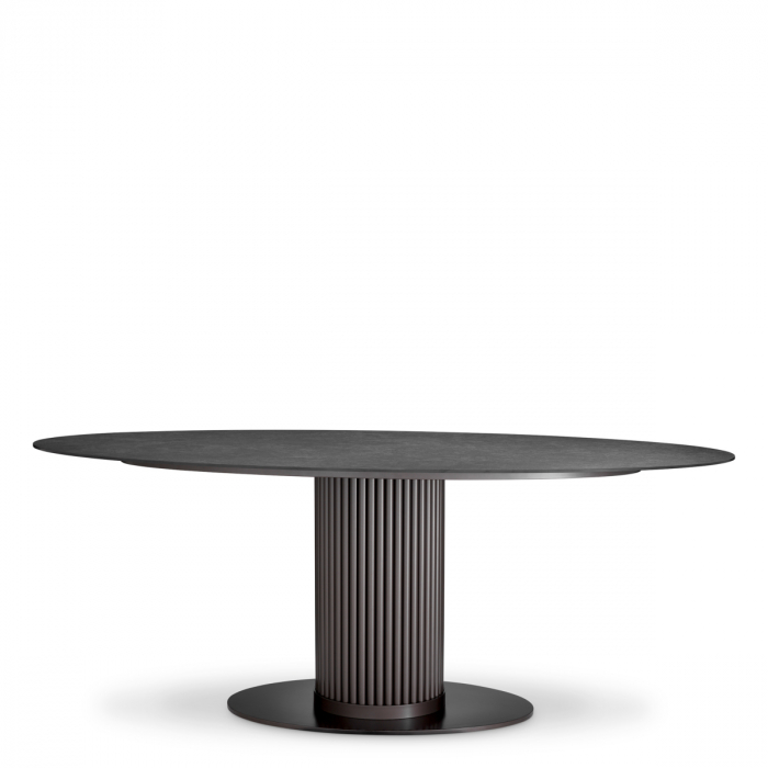   Masă de dining exterioară Volterra cu blat oval cu aspect de marmură 117744 EICHHOLTZ [4]