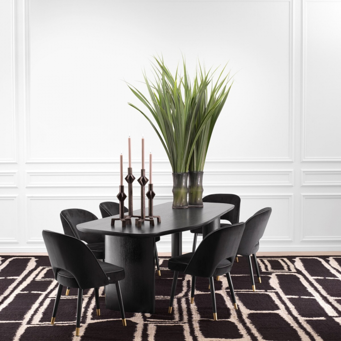   Masa de dining Flemings din furnir negru 117465 EICHHOLTZ [2]