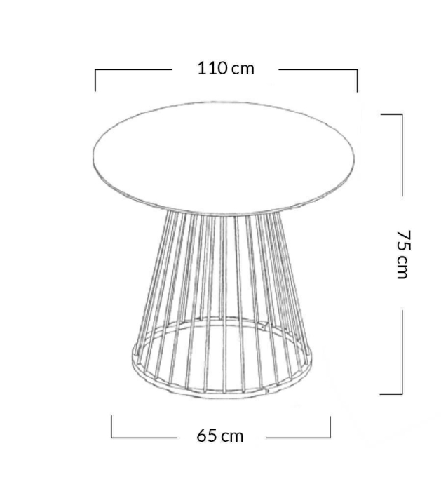 Masă de Dining Glam Marble 110x110x75 cm, MDF PVC Lucios Imitând Marmura - King Home [6]