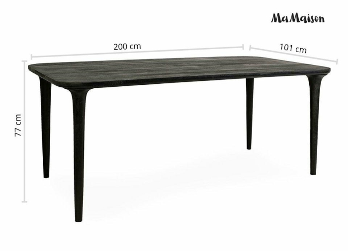 Masă de Dining Laminar 200x101x77 cm, Lemn Mango - MaMaison [8]