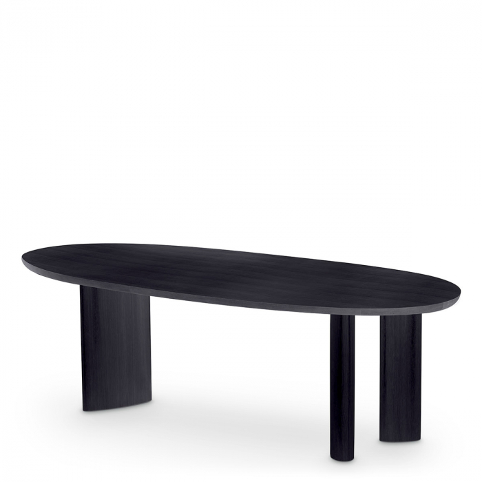   Masa de dining Lindner furnir negru 117467 EICHHOLTZ [1]