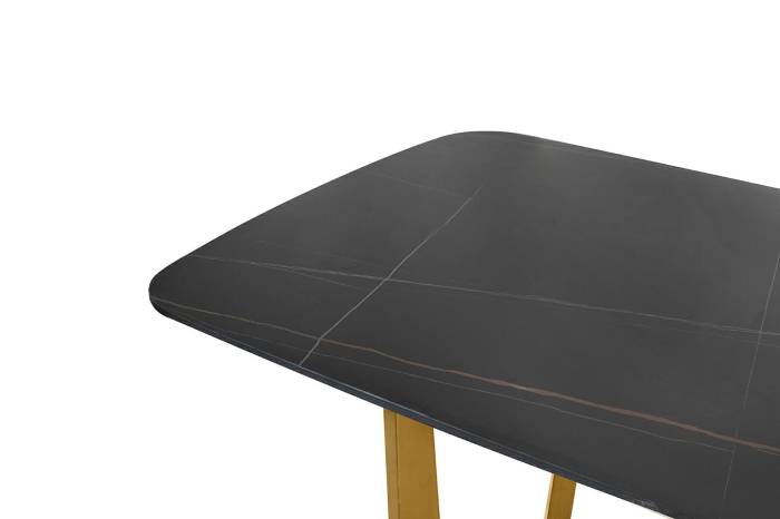 Masă de Dining Odeon 180x90x76 cm, Negru - King Home [3]