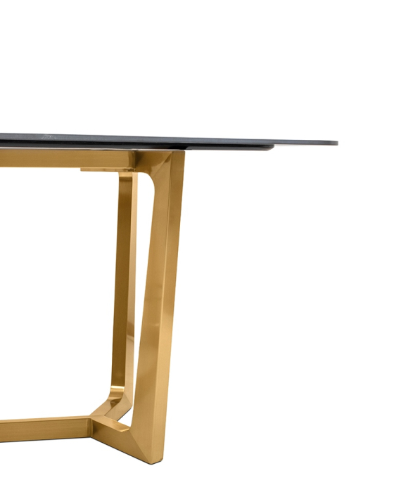 Masă de Dining Odeon 180x90x76 cm, Negru - King Home [4]