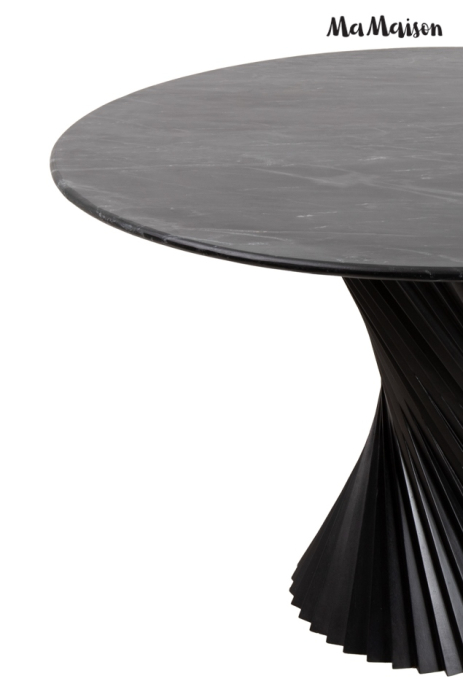 Masă de Dining Tango 120x120x76,5 cm, Negru - MaMaison [4]