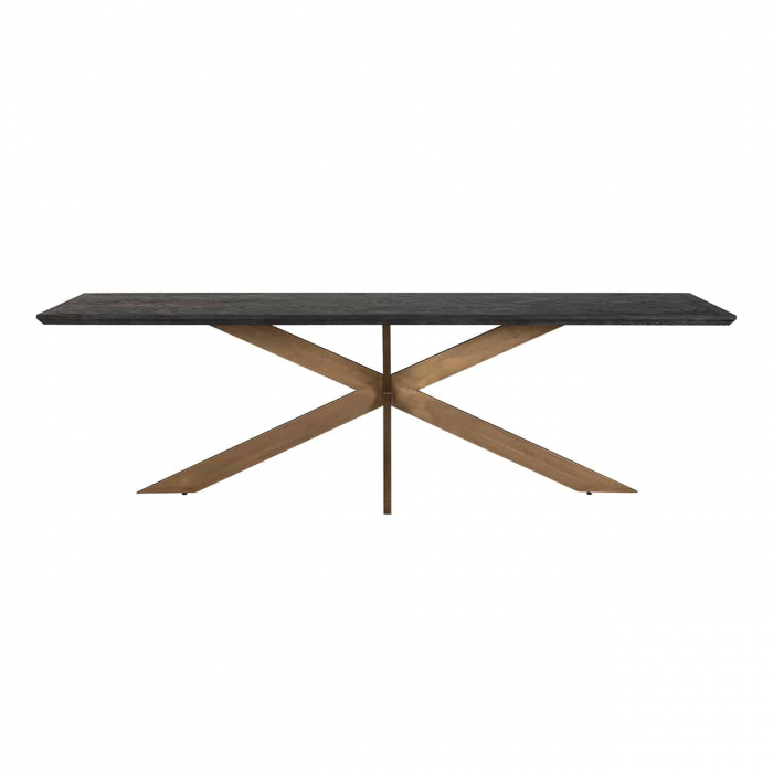 Masă de sufragerie Blackbone alamă 260 (Negru rustic), 7382 - Richmond Interiors [4]