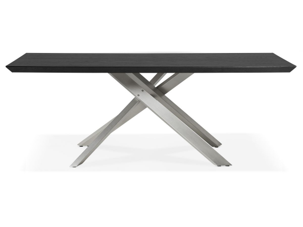 Masa design Callum 200x100 cm, blat negru lemn, picioare metalice, DT01260BLBS - Kokoon [4]