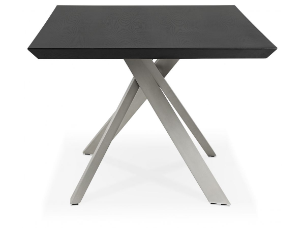 Masa design Callum 200x100 cm, blat negru lemn, picioare metalice, DT01260BLBS - Kokoon [2]