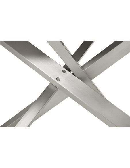 Masa design living Layton 200x100 cm, blat alb sticla, picioare metal, DT01300WHBS - Kokoon [6]