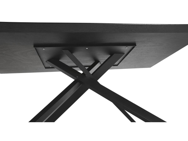 Masa design living neagra Callum 200x100 cm, blat lemn masiv, DT01100BLBL - Kokoon [5]