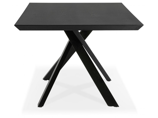Masa design living neagra Callum 200x100 cm, blat lemn masiv, DT01100BLBL - Kokoon [3]