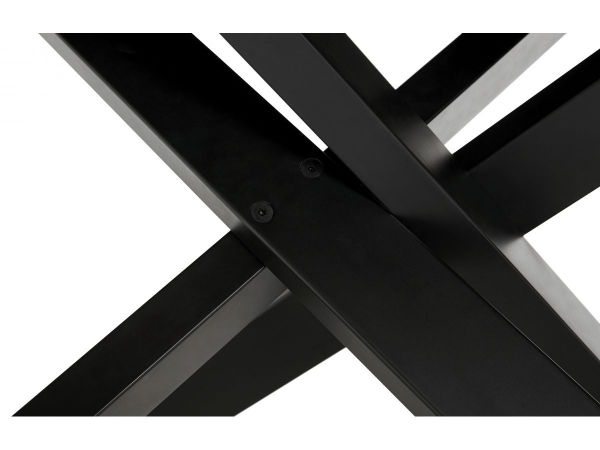 Masa design living neagra Layton 200x100 cm, blat sticla, picioare metal, DT01190BLBL - Kokoon [4]