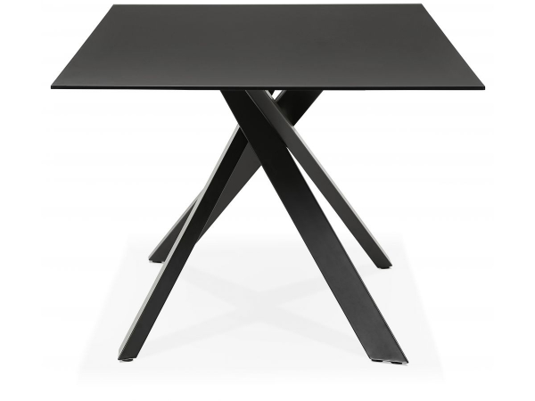 Masa design living neagra Layton 200x100 cm, blat sticla, picioare metal, DT01190BLBL - Kokoon [2]