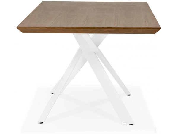 Masa design living nuc Callum 200x100 cm, blat lemn, picioare albe metal, DT01220WAWH - Kokoon [3]