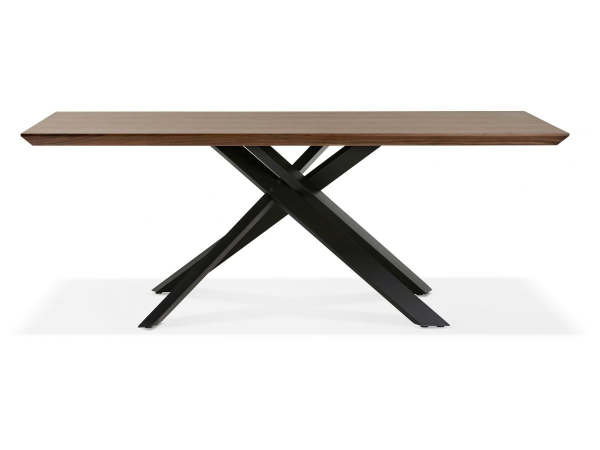 Masa design living nuc Callum 200x100 cm, lemn masiv, picioare metalice negre, DT01120WABL - Kokoon [6]