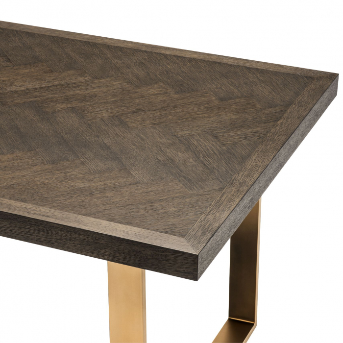   Masă de dining Melchior furnir de steBorcan maro 230 cm 111857 EICHHOLTZ [4]