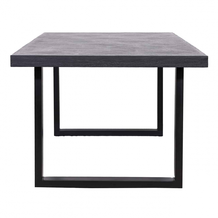 Masa dining premium stejar negru Dargo 200/230x100 cm, picioare negre metal, 7548 - Richmond Interiors [2]