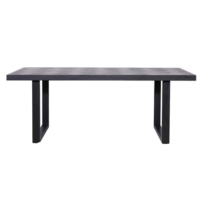Masa dining premium stejar negru Dargo 200/230x100 cm, picioare negre metal, 7548 - Richmond Interiors [3]