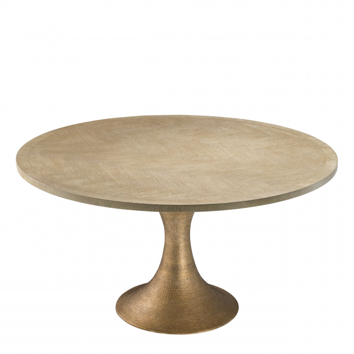   Masa de dining Melchior rotund din furnir de steBorcan spălat 113280 EICHHOLTZ [2]
