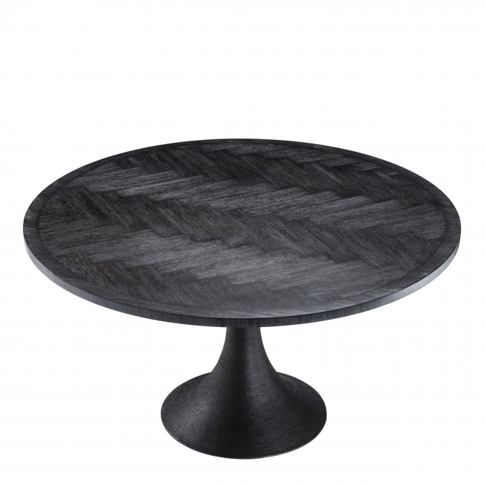   Masa de dining Melchior rotundă din furnir de steBorcan cărbune 113281 EICHHOLTZ [2]