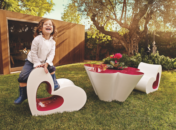 Masa exterior copii Agatha 94x90x45 cm, aspect floare, rasina de polietilena, diverse finisaje, 52002FP - Vondom [3]