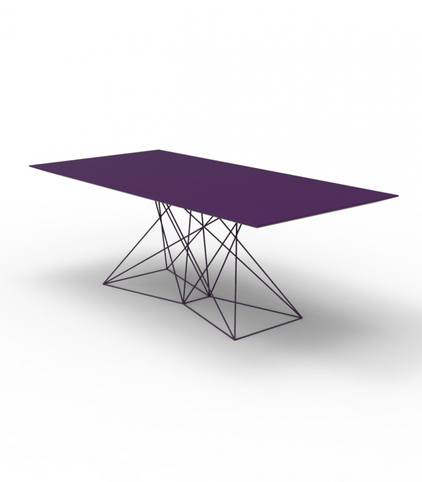 Masa exterior Faz 200x100x72 cm, baza metal model modern geometric, 54053 - Vondom [9]