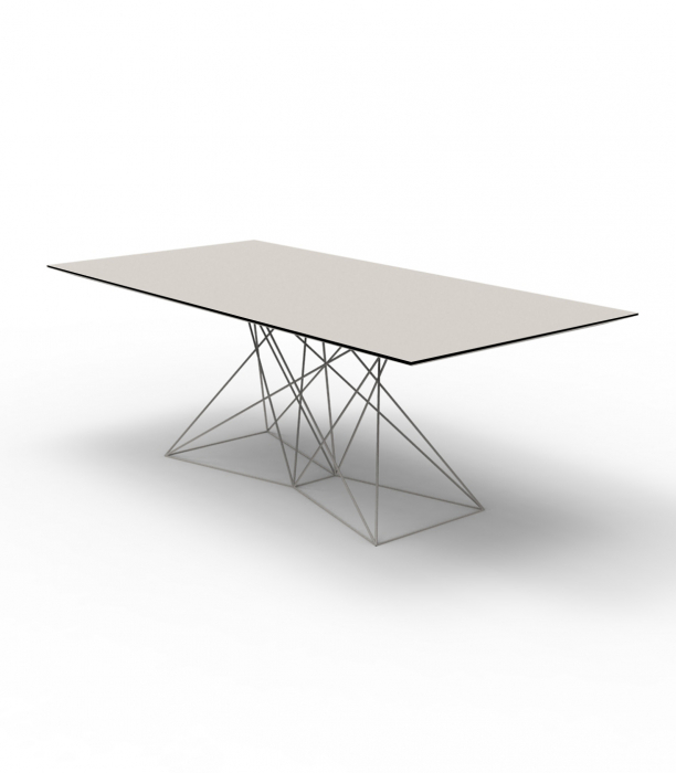 Masa exterior Faz 200x100x72 cm, baza metal model modern geometric, 54053 - Vondom [10]