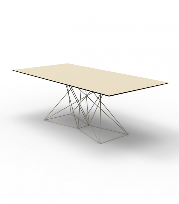 Masa exterior Faz 200x100x72 cm, baza metal model modern geometric, 54053 - Vondom [5]