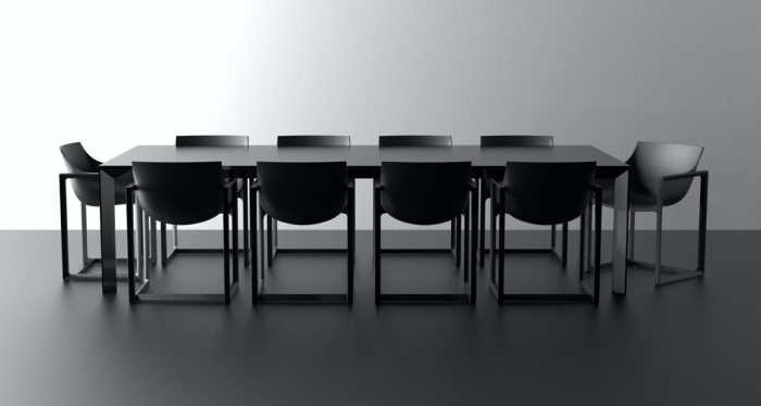Masa exterior Frame 250x100x74 cm, blat HPL, picioare aluminiu, 54247F BE B - Vondom [10]