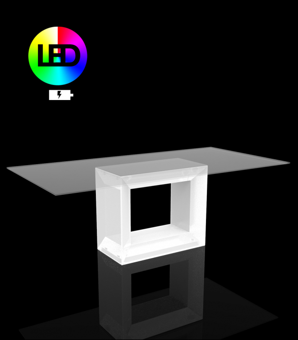 Masa exterior iluminare LED Vela, diverse finisaje, 200x100x72 cm, design modern, 54050 - Vondom [16]