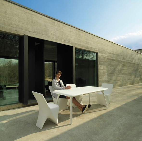 Masa exterior Pal 180x90x72 cm, rasina din polietilena, design modern, 51027 - Vondom [3]