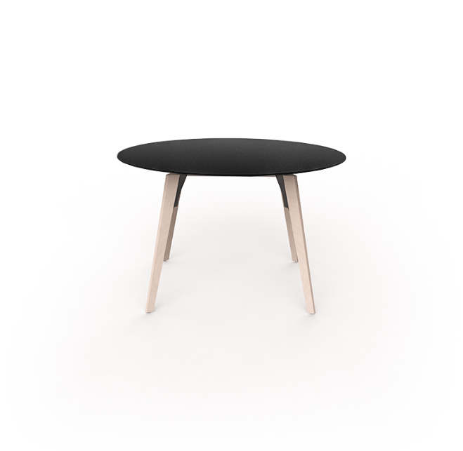 Masa exterior rotunda Faz Ø120x74 cm, blat HPL/DEKTON®, picioare lemn, 54323 BE W - Vondom [2]