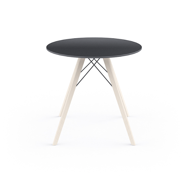 Masa exterior rotunda Faz √∏80x74 cm, blat HPL/DEKTON®, picioare lemn, 54314 BE W - Vondom [2]