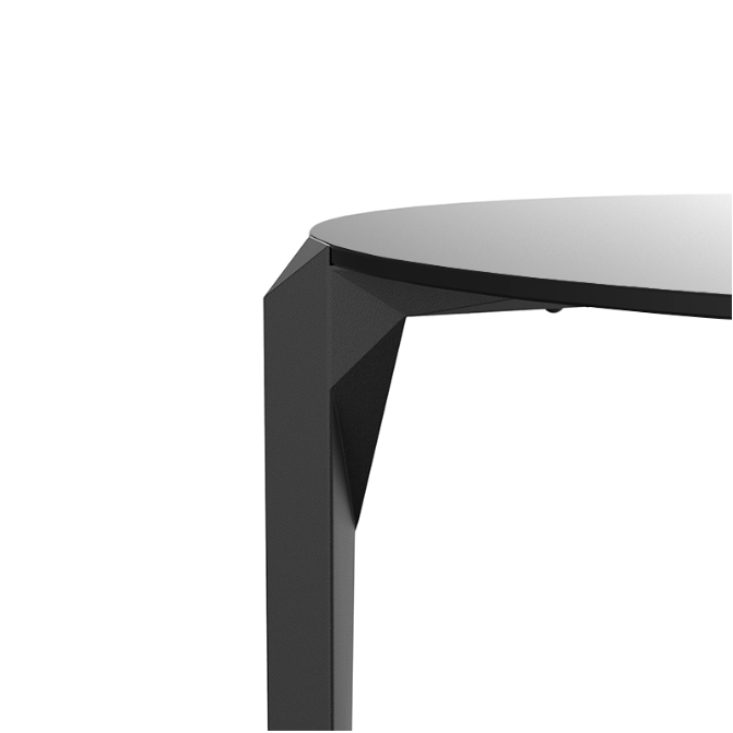 Masa exterior rotunda Quartz Ø 100 cm HPL alb/negru/ecru, 54202 BE W - Vondom [2]