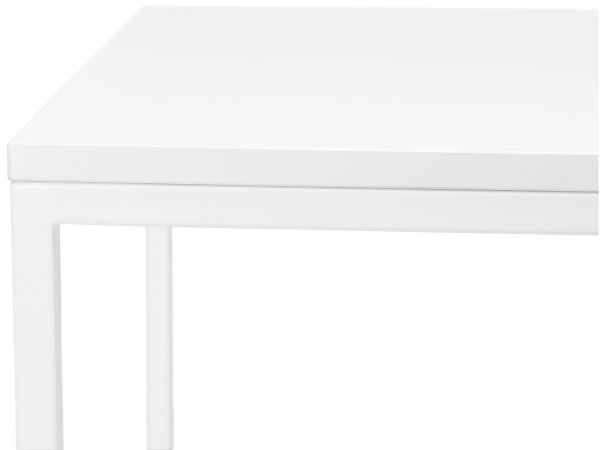 Masa inalta bar alba Arun 60x60x106 cm, design industrial, BT00430WHWH - Kokoon [5]